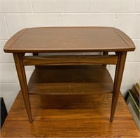 Mid Century Modern Side Table with Shelf