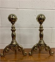 Pair of Brass Fireplace Dogs