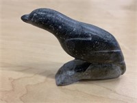 Inuit Stone Grey Bird Carving 3"
