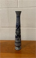 Tall Stone Carved Bud Vase