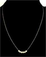 10K Gold Necklace with Pearls
