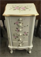 Five Drawer Jewelry Armoire with Queen Anne Legs
