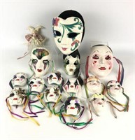 Decorative Masks and Harlequin Doll Wall Hangings