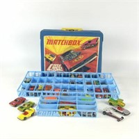 Vintage Matchbox Case with Matchbox and Hot Wheels
