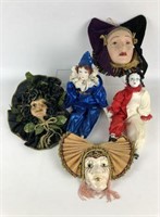 Harlequin and Clown Dolls and Masks