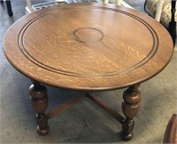 Quarter Sawn Oak Round Coffee Table