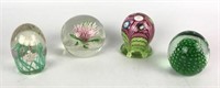 Art Glass Paperweights- Lot of 4