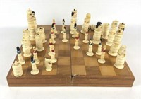 Wood Folding Chessboard with Pieces