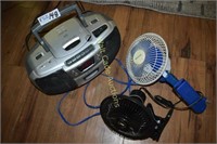Lenox Sound Radio and Clip on Fans Lot of 3