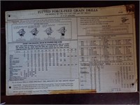 Metal Fluted Force Feed Grain Drill sign