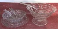 Cut glass salad bowl/punch bowl