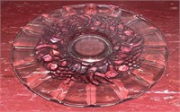 Radish clear pedestal cake platter