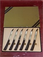 Vintage Quikcut steak knifes - new in box- USA