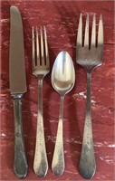 Vintage community plates silverware set