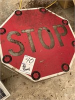 Damaged Stop Sign No Panel