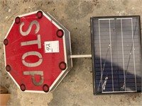 Stop Sign with Solar Panel