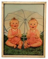 * Vintage Framed Baby Picture from Ross Furniture