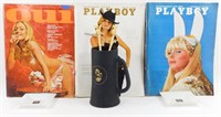 Playboy Black Mug, 2 Swizzle Sticks, 2 Ashtrays