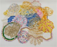 Vintage Colorful Handmade Doilies