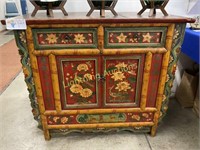 VINTAGE HAND PAINTED INDONESIAN CABINET