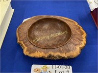 RED MALLEE BURL WOOD BOWL SIGNED BY ARTIST