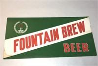 Vintage Fountain Brew Cardboard Sign