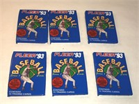 1993 Fleer Baseball Cards LOT of 6 Unopened Packs