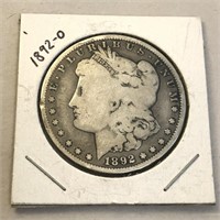 1892-O Morgan Silver Dollar in Case