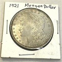 1921 Morgan Silver Dollar in Case