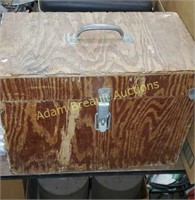 Custom wood storage box, 9 x 16 x 12 and misc