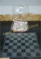 14 inch glass chess set