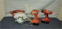 Firestorm cordless power tools, no battery