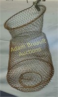 Vintage galvanized collapsible fish folding net