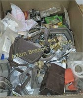 Assorted cabinet hardware, hinges Commodore pins,