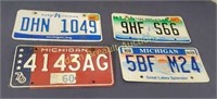 4 Michigan license plates