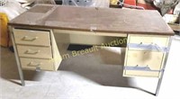 5 drawer metal office desk