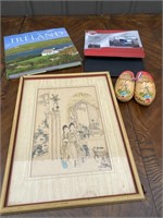 Book, Drawing, Wooden shoes, Organizer,