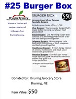 Bruning Grocery Burger Box