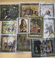Indian Silk Paintings - Pinturas em Seda