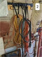 Lot of Electrical Cords, Jumpers & Auto Creeper