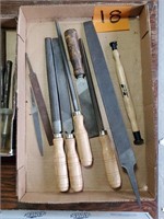 (2) Box of Wooden Handle Files & Punches