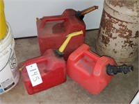 (3) Vinyl Gas Containers