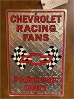 Chevrolet racing fans only sign