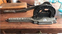 Antique Brown's Mule Tobacco Cutter