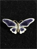 Purple butterfly Brooch pin