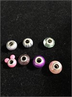Lot of 7 beads marked 925 Weight is 7.1 g