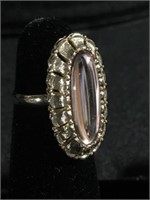 Sarah COV pink stone adjustable ring