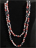 Red white and blue beaded necklace