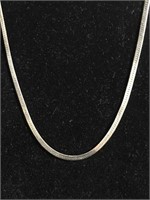 Herringbone Silvertone necklace