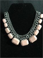 Peach colored choker necklace